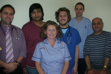 Derbyshire Royal Infirmary team in the UK